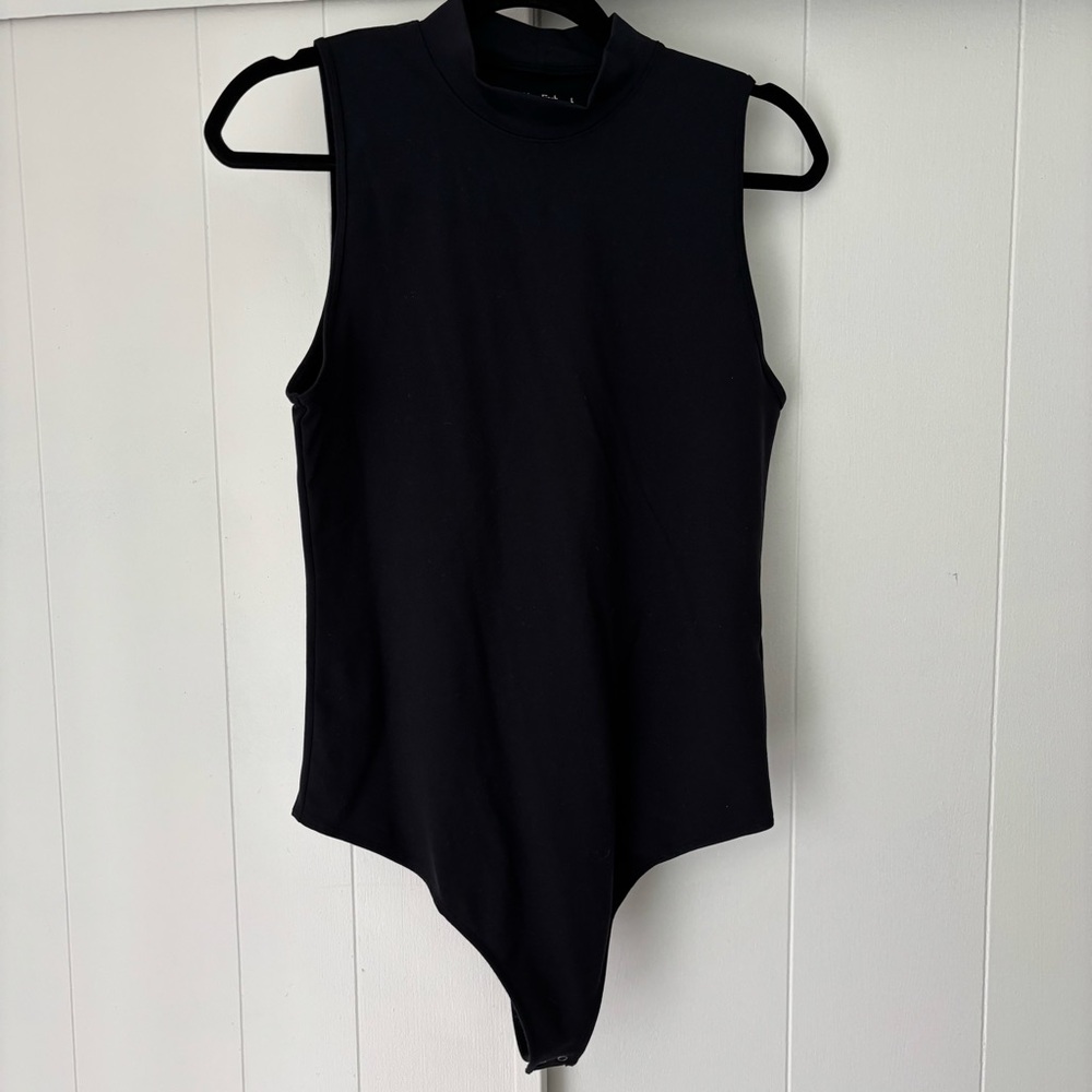 NWOT Abercrombie and Fitch Soft Bodysuit Mockneck Black Size Large